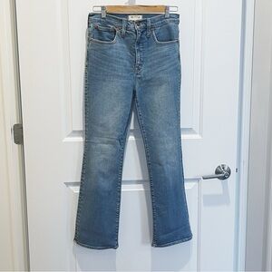 Like-New Madewell Cali Demi-Boot Mid-Rise Jeans in Dorrance Wash, Size 27